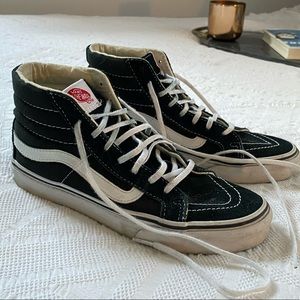 Vans Sk8-Hi Canvas Black & White Shoes